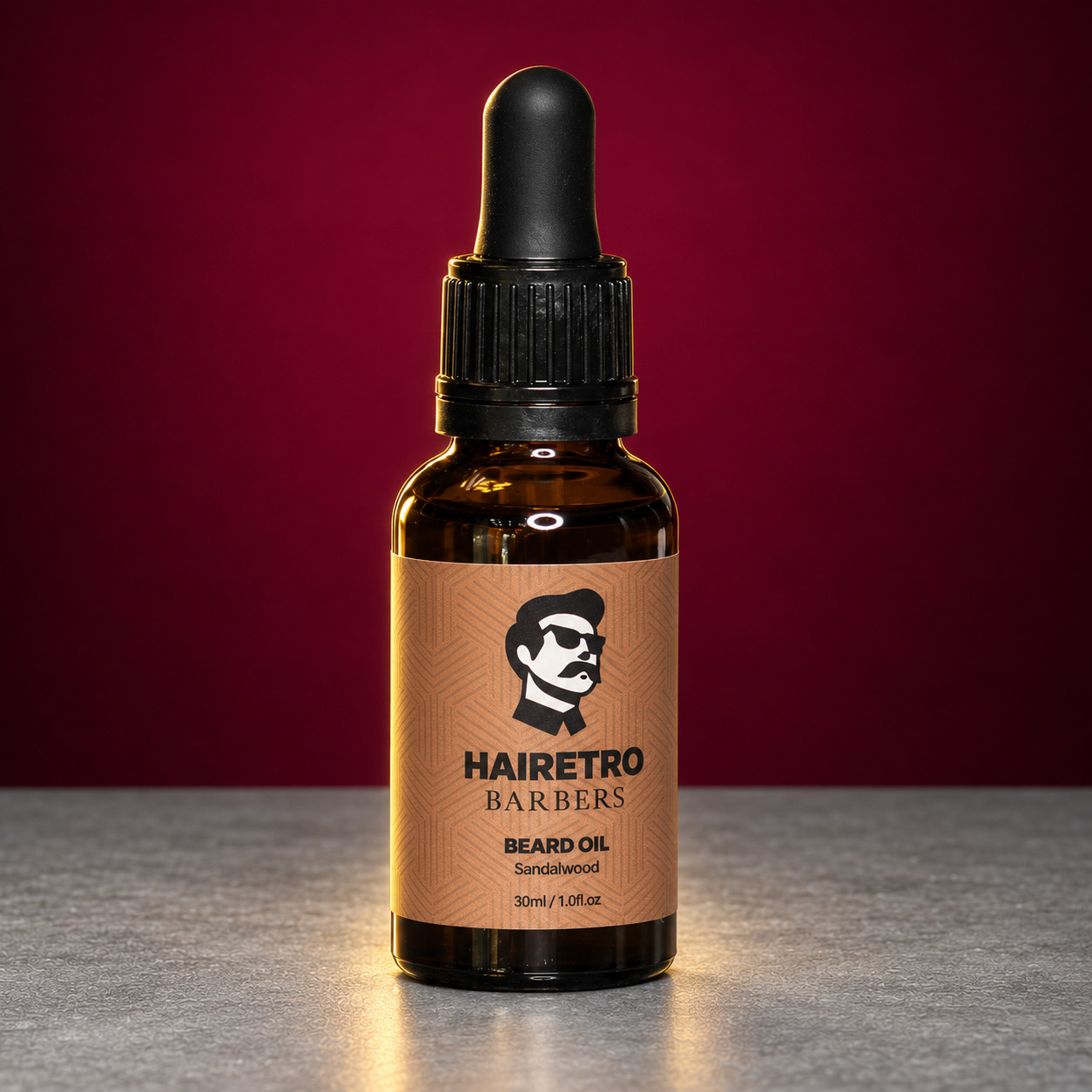Beard Oil, Sandalwood — HAIRETRO Barbers own-brand product